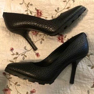 Karl Lagerfeld Textured Black Heels